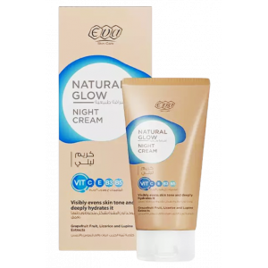 EVA SKIN CARE NATURAL GLOW NIGHT CREAM WITH VITAMINS C, E, B3 & B5 — HYDRATE & EVENS SKIN TONE 50 GM